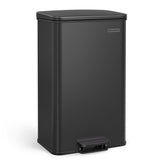 SONGMICS 10.5 gallon kitchen trash can with soft-close lid for quiet disposal.