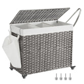 SONGMICS laundry hamper with lid keeps laundry out of sight and organized.