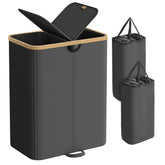 Songmics laundry hamper with lids keeps laundry discreet and odour contained.