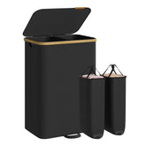 SONGMICS laundry hamper with lid keeps laundry hidden and dust-free