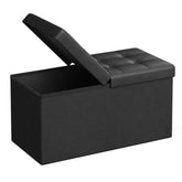 SONGMICS Mazie 30in ottoman closed top offers sturdy seating with hidden storage