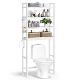 SONGMICS over-the-toilet storage 4-tier keeps towels and toiletries within reach.