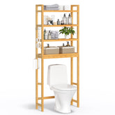 SONGMICS over-the-toilet storage 4-tier keeps towels neatly within reach.