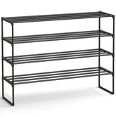 SONGMICS 4-Tier Shoe Rack front view for organized entryway storage