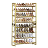 SONGMICS 8-tier shoe rack front view for easy access to sneakers and heels.