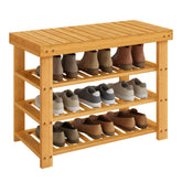 SONGMICS Shoe Rack Bench in assembly phase ready to organize the entryway.