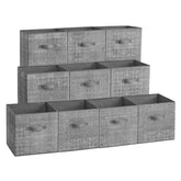 SONGMICS storage cubes bottom panels during setup for stable organization