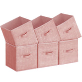 SongMics jelly pink storage cubes front view for organized shelving.
