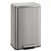 SONGMICS 13-gallon trash can with pedal and lid for hands-free kitchen use