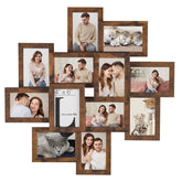 SongMics URPF022X01 rustic brown collage frame 4x6 ideal for family memories.