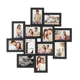 SONGMICS URPF22BK collage front view with glass preserves 4x6 photos beautifully.