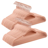 Songmics velvet hangers with rose-gold hooks, 60-pack for secure non-slip garment storage.