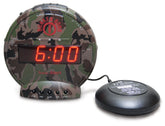 Sonic Alert Bomb camouflage front view shows powerful alarm and visual cues.