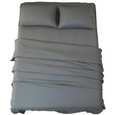 SONORO KATE bed sheet set flat sheet close-up shows ultra-soft microfiber comfort.