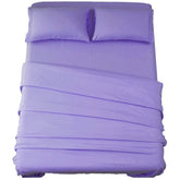 SONORO KATE bed sheet set flat sheet offers a smooth microfiber feel for all-season comfort.