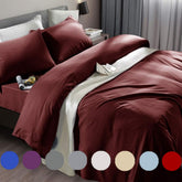 SONORO KATE king flat sheet burgundy with a smooth, luxurious finish for a refined bed look