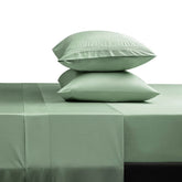 SONORO KATE sage queen bed sheet set with wrinkle resistance and ultra-soft feel.