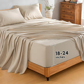 SONORO KATE linen sheets in flat lay show natural texture and premium feel.