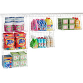 Sonyabecca 3-pack large hanging laundry basket front view for easy laundry organization.