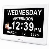Soobest 12-inch dementia clock with large time display for seniors.