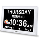 Soobest dementia clock with 7-inch HD display aids easy time reading.