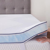 SOOSLEEPY full-size topper 3-inch memory foam close-up showing contouring comfort.