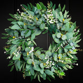 Soosubel eucalyptus wreath for front door provides year-round curb appeal
