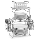 Sorbus Buffet Caddy center stands hold plates for easy serving at gatherings
