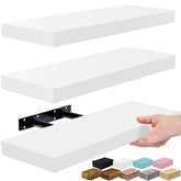 Sorbus floating shelves wall 16-inch white with invisible brackets for a clean display.
