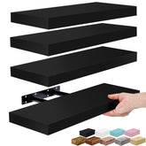 Sorbus floating shelves front view for stylish wall storage and display