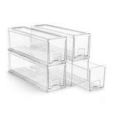 Sorbus small clear stackable drawers for closet organization with visible contents