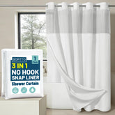 SORTTO no-hook slub-textured curtain outer fabric with fast-drying hotel-style look.