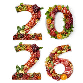 Soul & Lane 2026 charcuterie number in white, elegant centerpiece for celebrations.