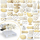 Soul Shift 60pcs assembled photo booth props for elegant wedding memories.