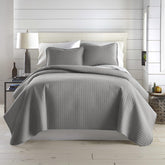 Southshore Comforter Quilt King steel grey with soft brushed fabric for cozy nights