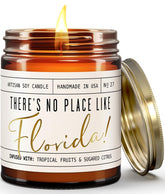 Soy and Sass Florida candle with tropical fruits brightens your living space.