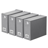 SpaceAid 4-pack sheet organizers neatly stacked for tidy linen storage.