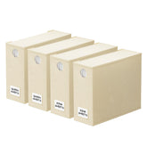 SpaceAid 4-pack beige bed sheet organizers with circle window for quick linen viewing