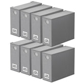 SpaceAid 8-pack bed sheet organizers with circle window for quick color identification.