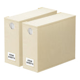 SpaceAid beige bed sheet organizer with circle window for quick content identification