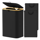 SpaceAid Double Laundry Hamper front view shows two compartments for easy sorting.