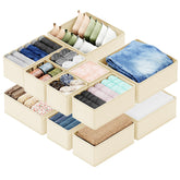 SpaceAid large square beige drawer organizer keeps clothes neatly in a dresser