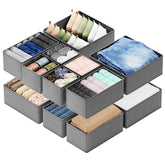 SpaceAid 12-pack drawer organizers setup for quick, tool-free organization.