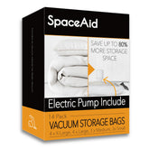 SpaceAid jumbo vacuum bag ready for bulky bedding storage.