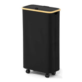 SpaceAid slim hamper with wheels for easy transport