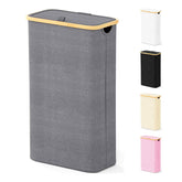 SpaceAid Slim Laundry Hamper with Lid closed, showing discreet storage