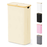 SpaceAid Slim Laundry Hamper with Lid keeps laundry odor-free and dust out.