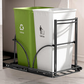 SPAXMAXTER dual trash can pullout under sink with smooth glide for easy access