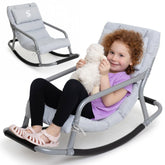 Special Supplies sensory rocking chair grey side view for portable comfort and secure rocking sessions.