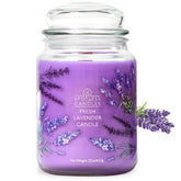 Spotless Leopard Fresh Lavender Candle jar demonstrates calming ambience at home